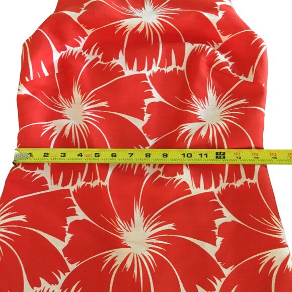NEW Trina Turk Dress Pompoms Floral Coral Red White Lined Women’s 2 Pleasant NWT - Picture 11 of 16